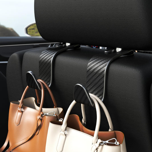 Amooca Vehicle Headrest Storage Hooks for Bags & Groceries