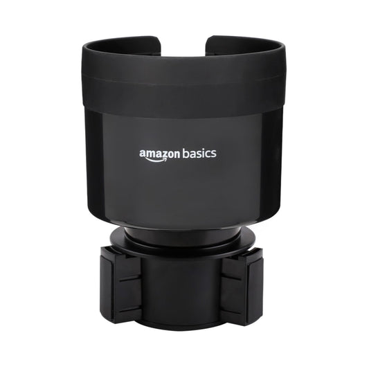 Amazon Basics Adjustable Car Cup Holder Expander – Black
