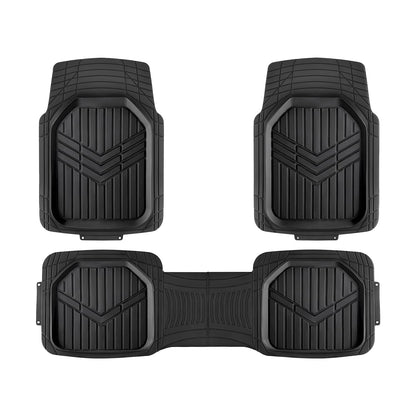 Amazon Basics Heavy Duty PVC Floor Mats 3-Piece – Black