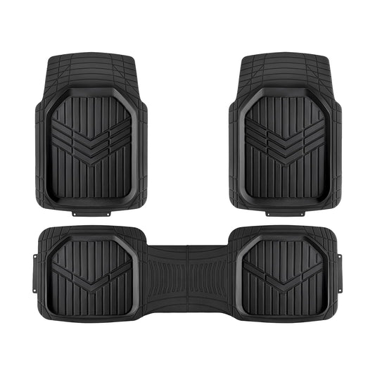 Amazon Basics Heavy Duty PVC Floor Mats 3-Piece – Black