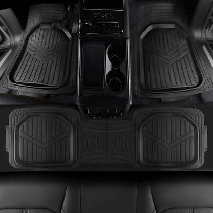 Amazon Basics Heavy Duty PVC Floor Mats 3-Piece – Black