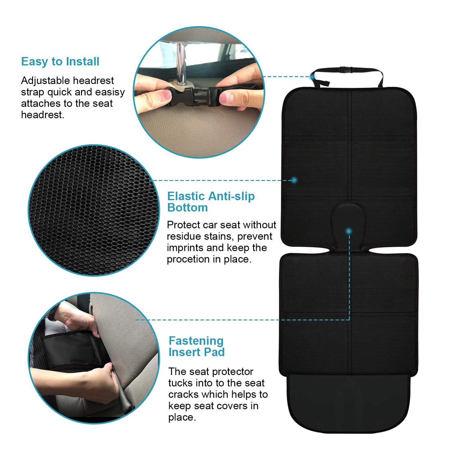MORROLS Waterproof Car Seat Protectors for Kids & Pets