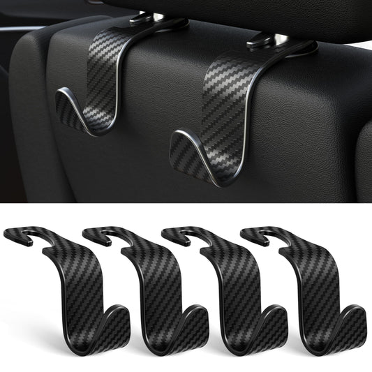 Amooca Vehicle Headrest Storage Hooks for Bags & Groceries